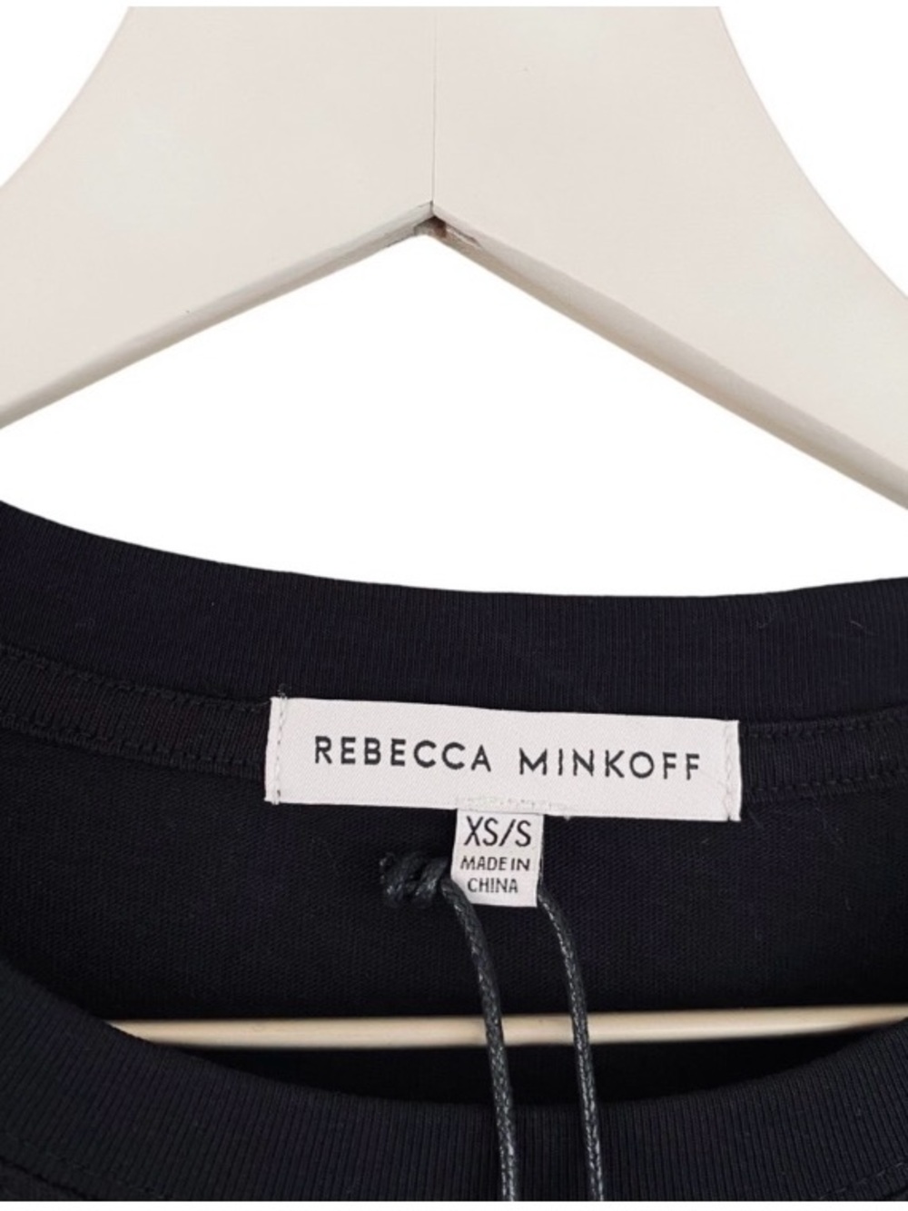 NWT Rebecca Minkoff Black Tee with Red Heart and Silver Stud Graffiti - Picture 2 of 7